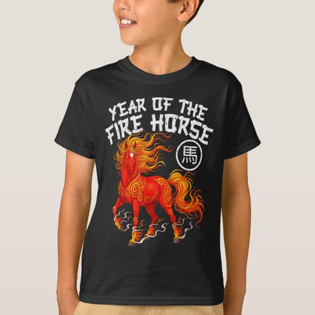 Camiseta Year Of The Fire Horse Chinese New Year 2026 Zodia (Anverso)