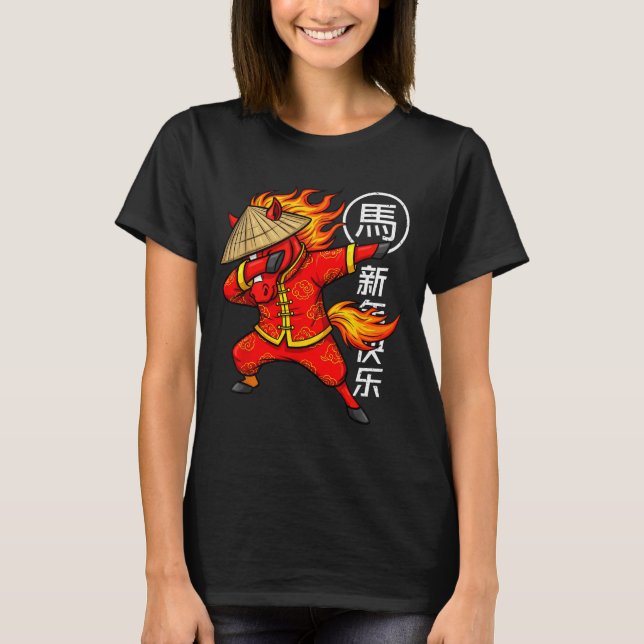 Camiseta Year Of The Fire Horse Dabbing Chinese New Year 20 (Anverso)