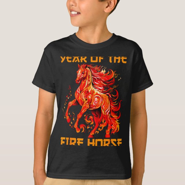 Camiseta Year Of The Fire Horse Happy Chinese Lunar New Yea (Anverso)