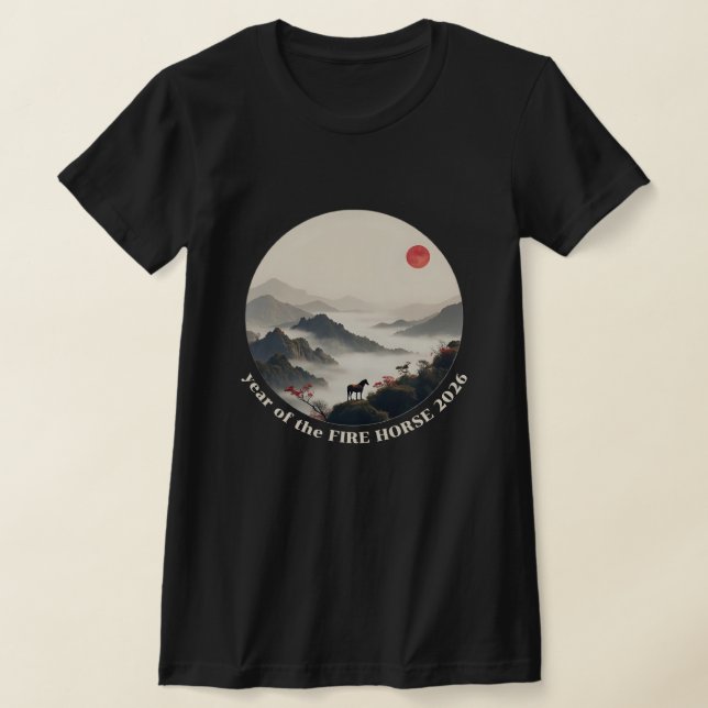 Camiseta Year of the Horse 2026 Chinese Mountain New Year (Distribución)