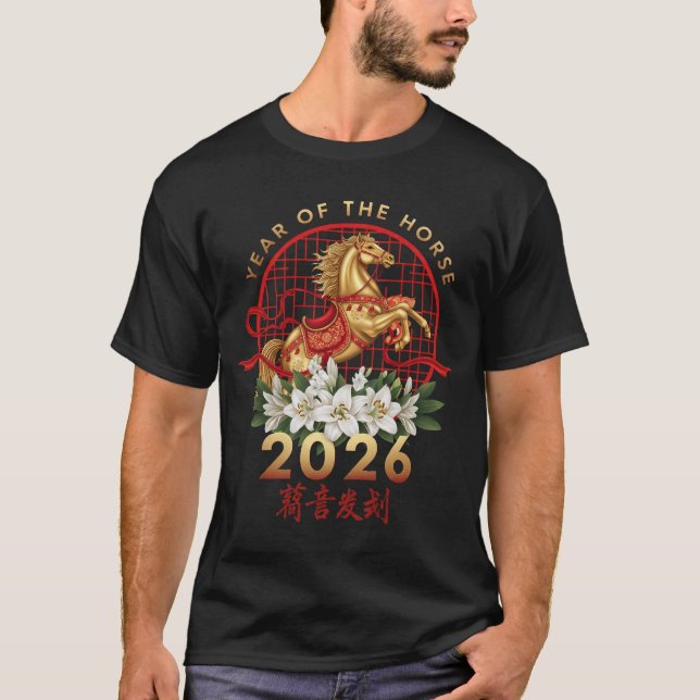 Camiseta Year Of The Horse 2026 Chinese New Year 2026 (Anverso)