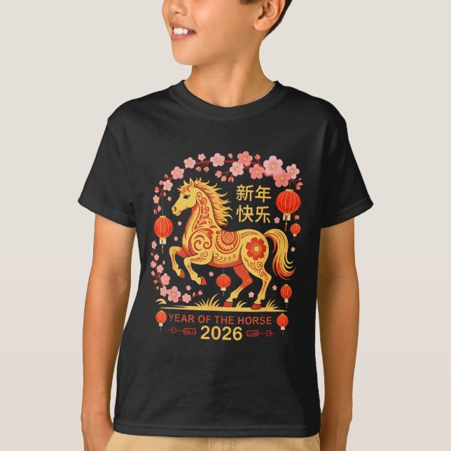 Camiseta Year Of The Horse 2026 - Chinese New Year 2026  (Anverso)