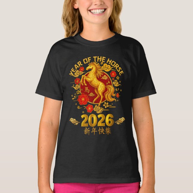 Camiseta Year Of The Horse 2026 - Chinese New Year Zodiac T (Anverso)