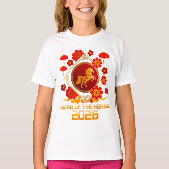 Camiseta Year Of The Horse 2026 - Chinese New Year Zodiac T (Anverso)