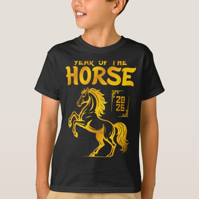 Camiseta Year Of The Horse 2026 Chinese Ty Art Style China  (Anverso)