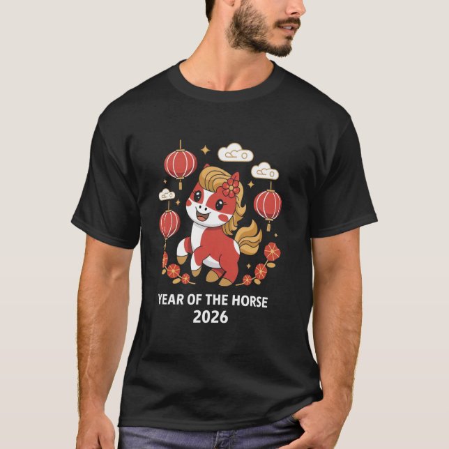 Camiseta Year Of The Horse 2026 Chinese Zodiac Astrology (Anverso)