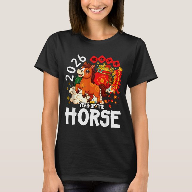Camiseta Year Of The Horse 2026 Cute Chinese Lunar New Year (Anverso)