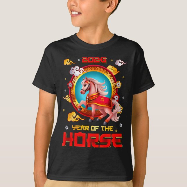 Camiseta Year Of The Horse 2026 Happy Chinese New Year 2026 (Anverso)