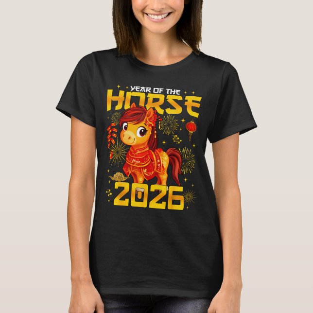 Camiseta Year Of The Horse 2026 Lunar New Year Chinese New  (Anverso)