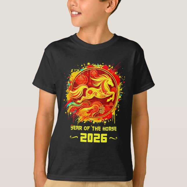 Camiseta Year Of The Horse 2026 Lunar New Year Chinese New  (Anverso)