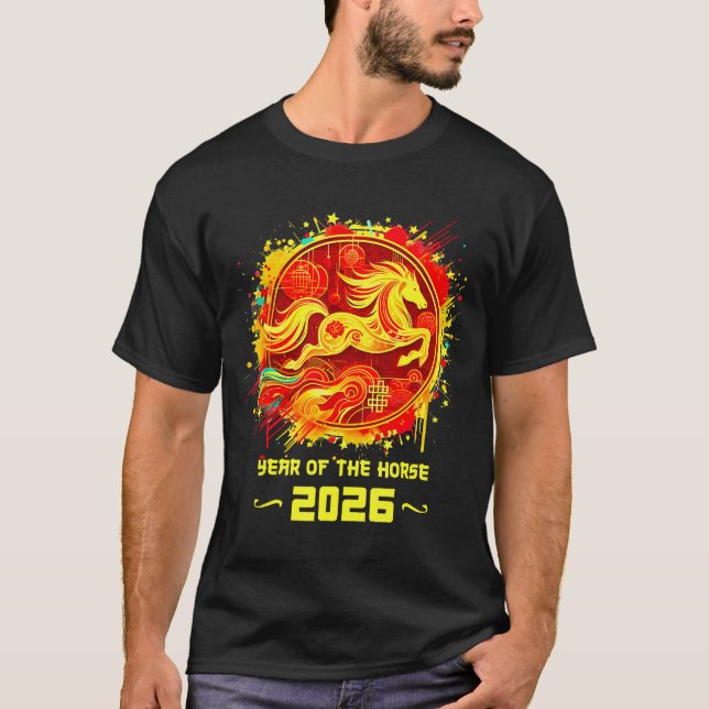 Camiseta Year Of The Horse 2026 Lunar New Year Chinese New  (Anverso)