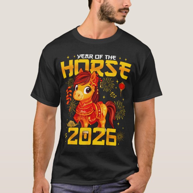 Camiseta Year Of The Horse 2026 Lunar New Year Chinese New  (Anverso)