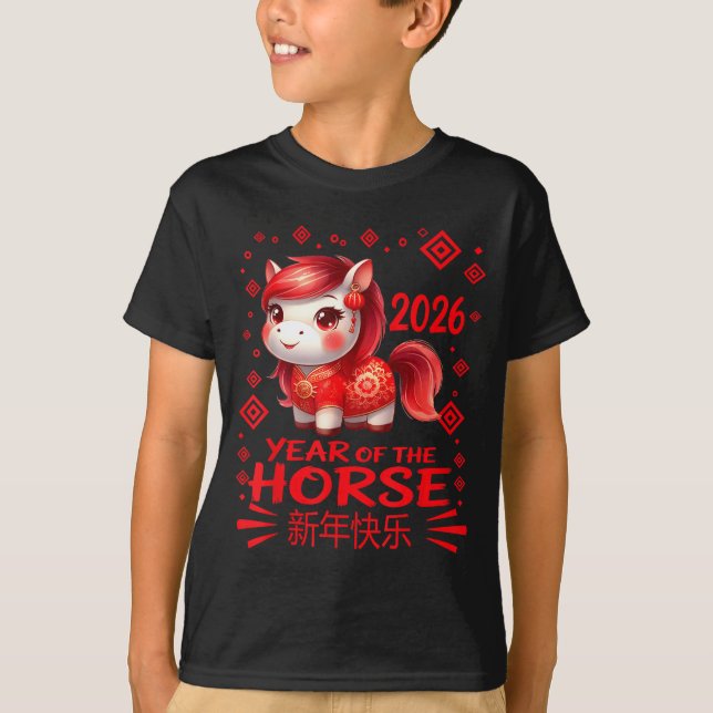 Camiseta Year Of The Horse Chinese Lunar New Year 2026 Year (Anverso)