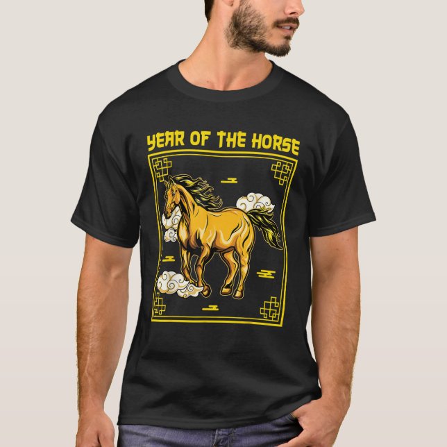 Camiseta Year Of The Horse Chinese Zodiac Chinese New Year  (Anverso)