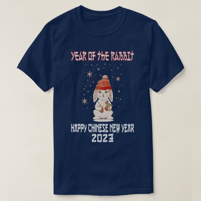 Camiseta Year Of The Rabbit 2023 Zodiac Hare Chinese New Ye (Diseño del anverso)