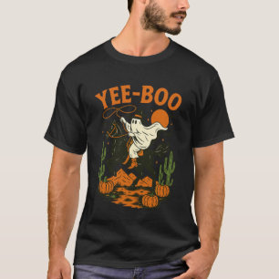 Camiseta Yee Boo Fantasma Montando Caballo Halloween Calaba