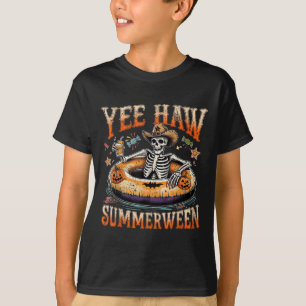Camiseta Yee Haw Summerween Cowboy Skeleton Western Hallowe