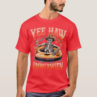 Camiseta Yee Haw Summerween Vaquero Esqueleto Oeste Hallowe