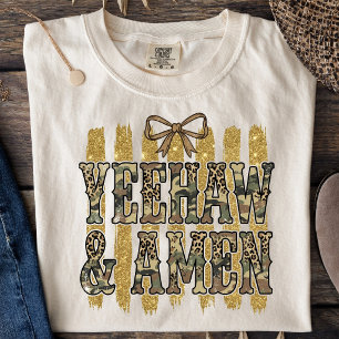 Camiseta Yeehaw Amén Vaquera Cristiana del Suroeste