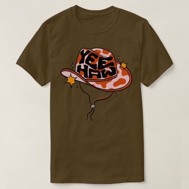 Camiseta Yeehaw Cowboy Gorra (Diseño del anverso)
