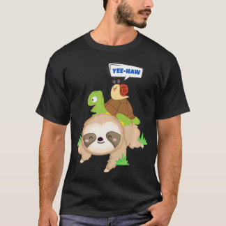 Camiseta YeeHaw Sloth Turtel y Snail