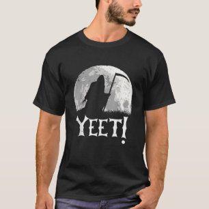 Camiseta Yeet Funny Personalizado Grim Reaper Scythe Hallow