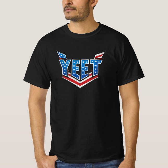 Camiseta YEET US flag Typography (Anverso)