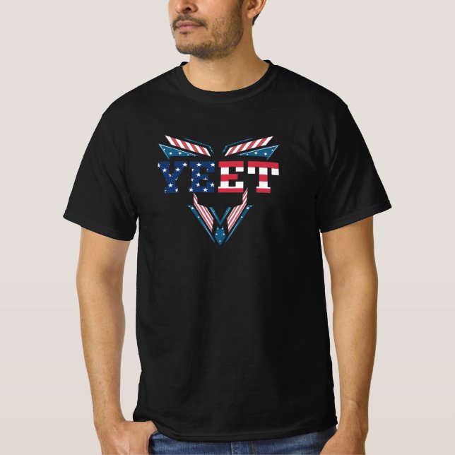 Camiseta yeet with US flag (Anverso)