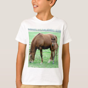 Camiseta Yegua de la bahía y su potro