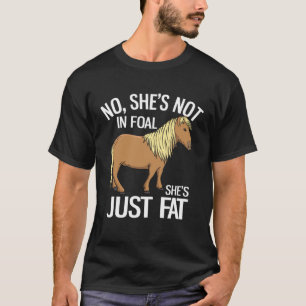 Camiseta Yegua Haflinger gorda sin preñez