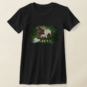 Camiseta Yegua y potro de caballo Appaloosa