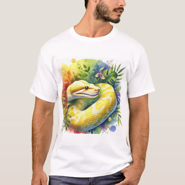 Camiseta Yellow Anaconda 160724AREF221 - Watercolor (Anverso)