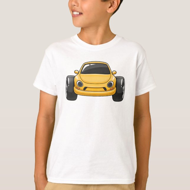 Camiseta Yellow Cartoon Car  (Anverso)