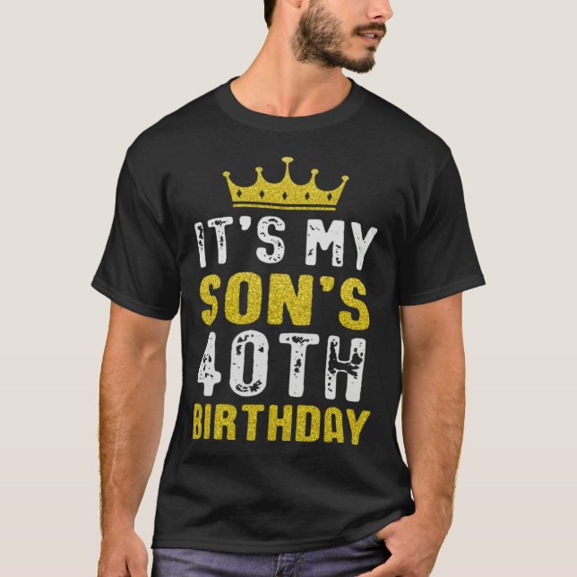 Camiseta Yellow Crown 40th Bday For Son From Mom Dad (Anverso)