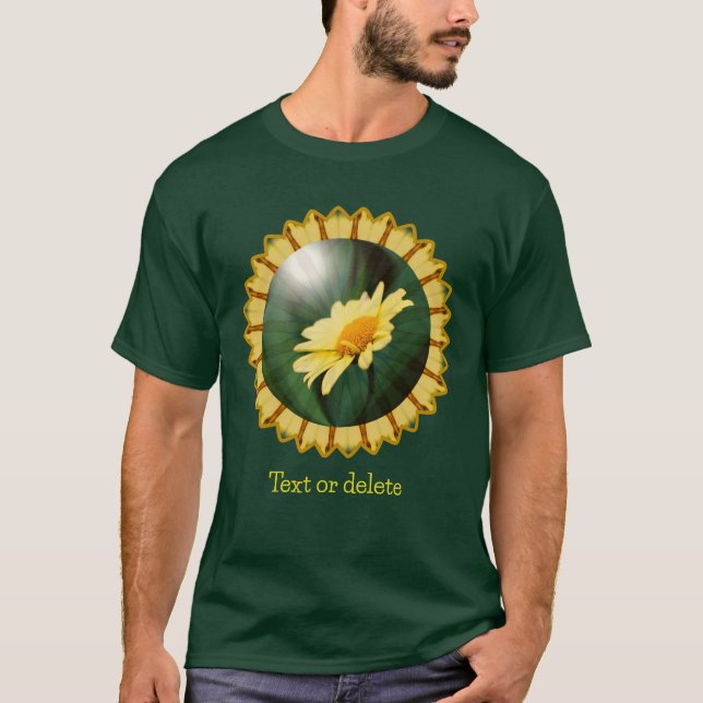Camiseta Yellow Daisy Floral Abstract Art Personalized (Anverso)