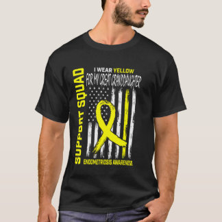 Camiseta Yellow Endometriosis Awareness Great Granddaughter