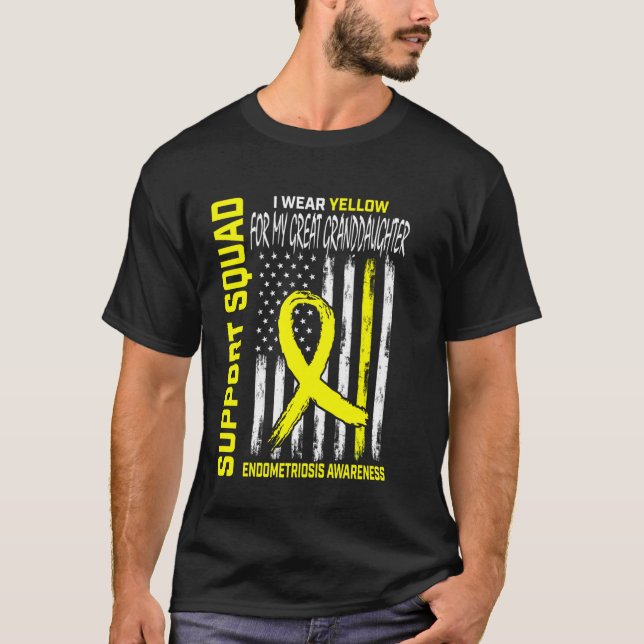 Camiseta Yellow Endometriosis Awareness Great Granddaughter (Anverso)