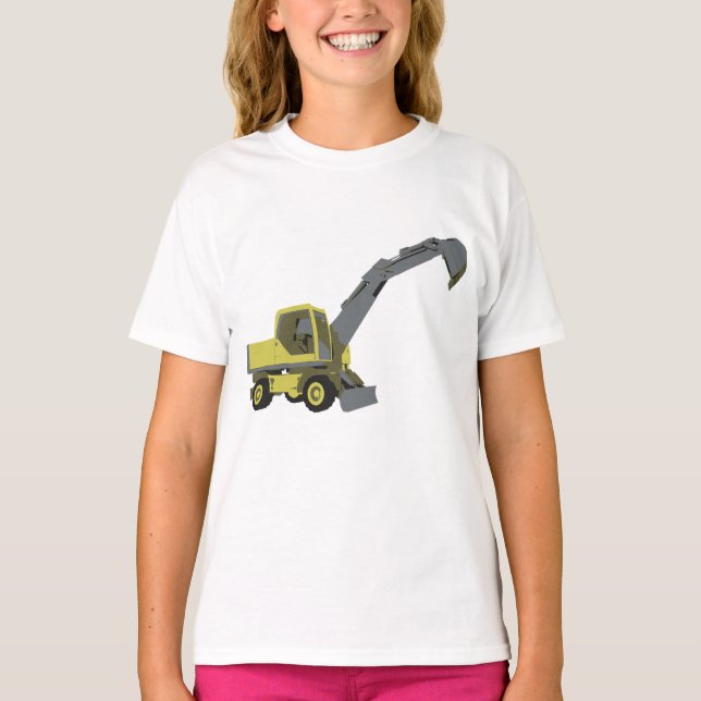 Camiseta Yellow Excavator Construction Machinery (Anverso)