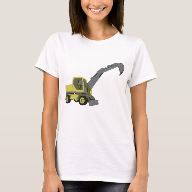 Camiseta Yellow Excavator Construction Machinery (Anverso)