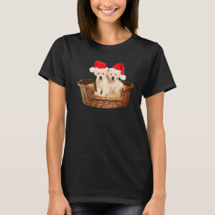 Camiseta Yellow Lab cachorra a Santa Hat Cum Navidades Dog