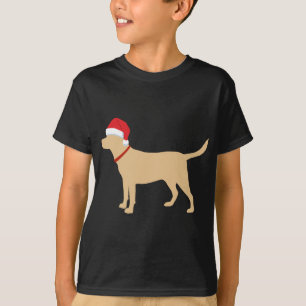 Camiseta Yellow Lab Santa Hat Cute Labrador Navidades