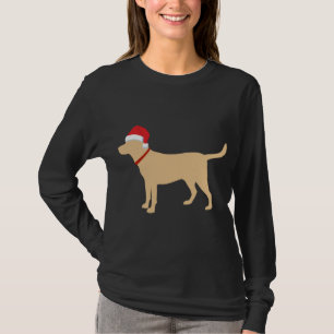 Camiseta Yellow Lab Santa Hat Cute Labrador Navidades