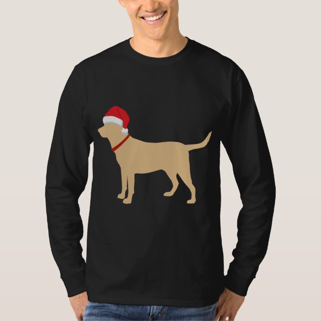 Camiseta Yellow Lab Santa Hat Cute Labrador Navidades regal (Anverso)
