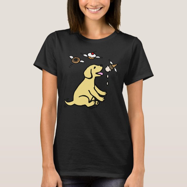 Camiseta Yellow Labrador Puppy Sweets Dream (Anverso)