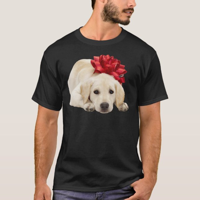 Camiseta Yellow Labrador Retriever Puppy Photo Relaxed Fit (Anverso)