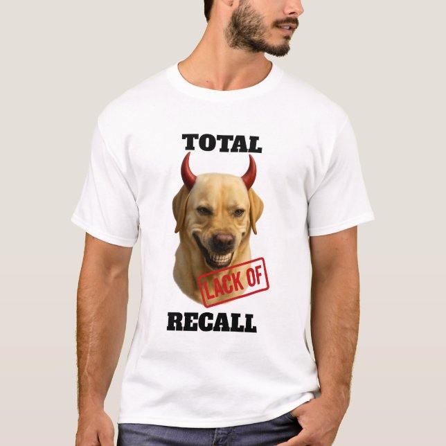 Camiseta Yellow Labrador 'TOTAL LACK OF RECALL' T-shirt (Anverso)