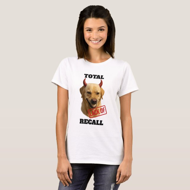 Camiseta Yellow Labrador 'TOTAL LACK OF RECALL' T-shirt (Anverso completo)