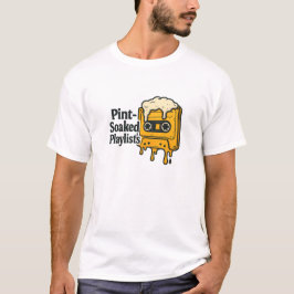 Camiseta Yellow Melting Beer Cassette Music Quote