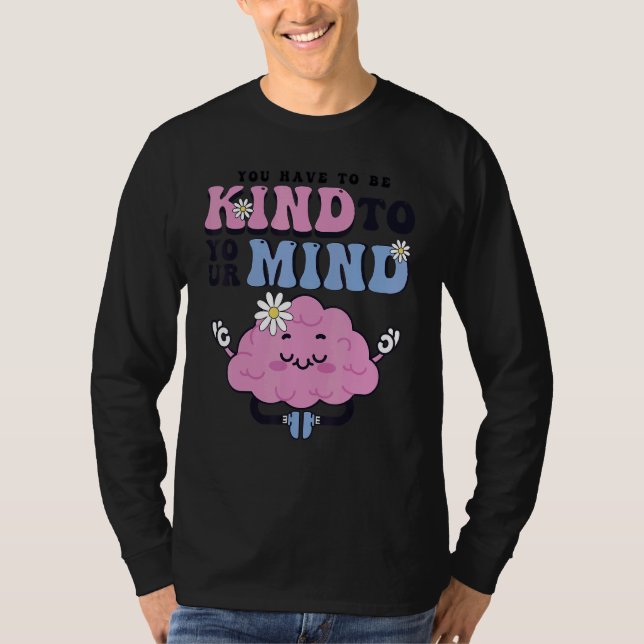Camiseta Yellow Mental Health Awareness  Kind To Your Mind  (Anverso)