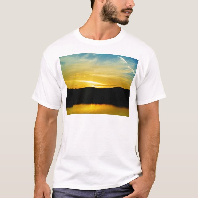 Camiseta Yellow Mt Lake Sunset (Anverso)